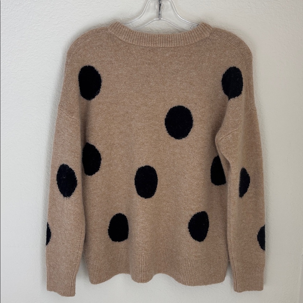 Madewell Women's Polka dot Black and Tan Sweater  Size S - Picture 2 of 6
